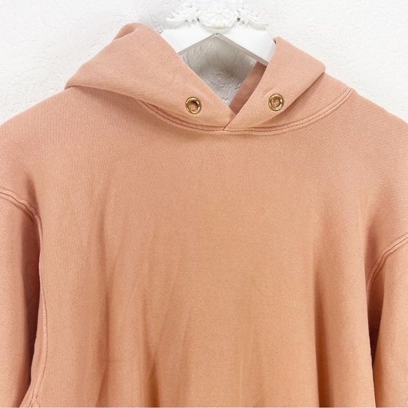 Les Tien Relaxed Cotton Pullover Hoodie Mauve Size Medium M - Picture 3 of 10